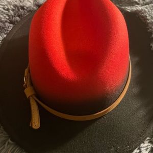 2 Tone Fedora Hat With Belt Buckle